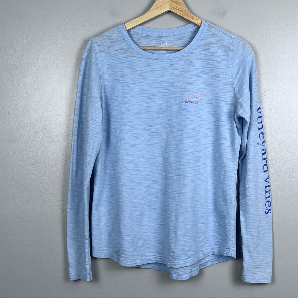Vineyard Vines Women's Lightweight Heathered Spellout T-Shirt Size XS; Whale